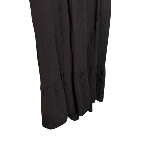 XIRENA Ella Tiered Cotton Gauze Maxi Dress in black - Picture 7 of 8
